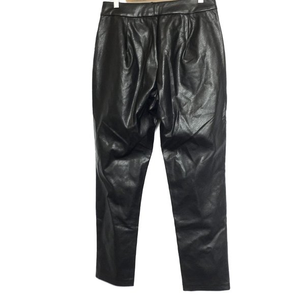 Kittenish Lace Up Front Blk Faux Leather Pants EUC - Picture 8 of 14